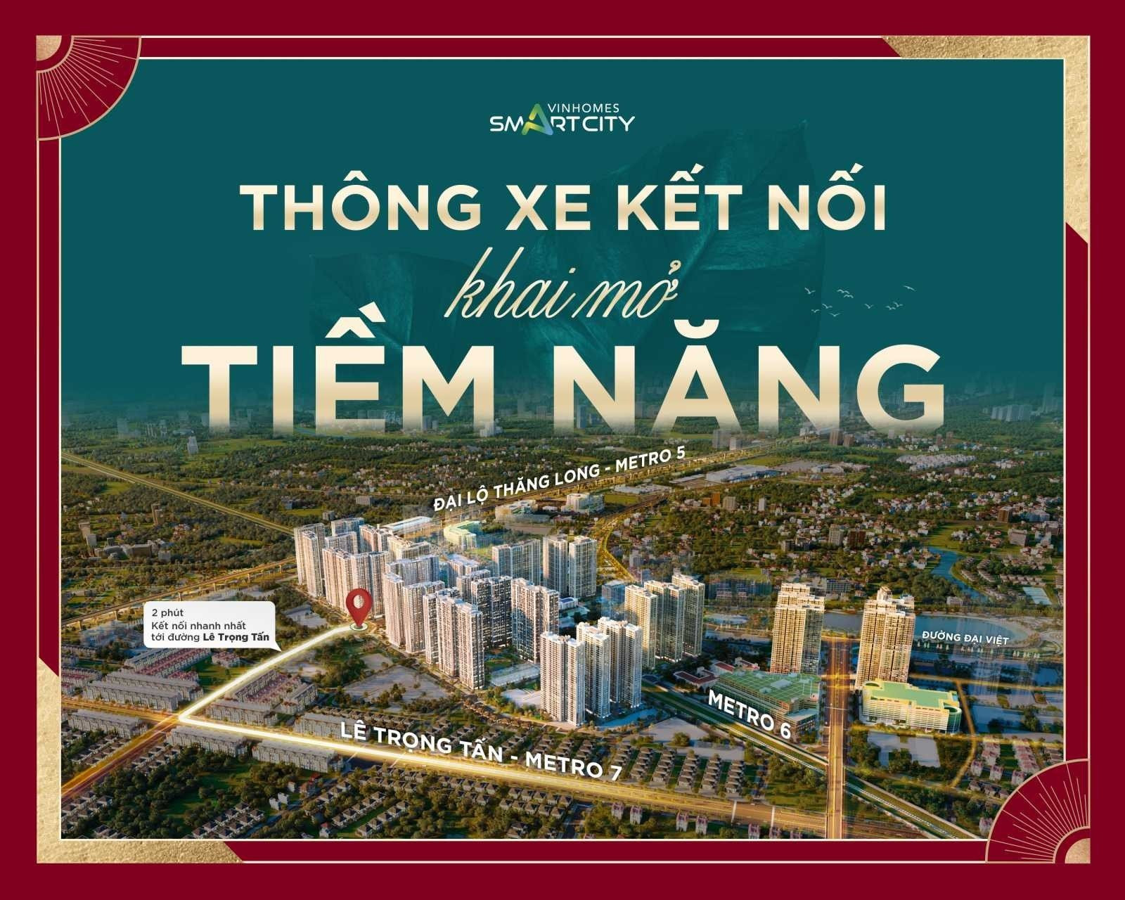 Vinhomes Smart City - đại đô thị sở hữu vị trí đắc địa tại trung tâm hành chính mới của Thủ đô với hạ tầng kết nối thuận tiện